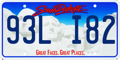 SD license plate 93LI82