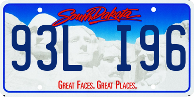 SD license plate 93LI96