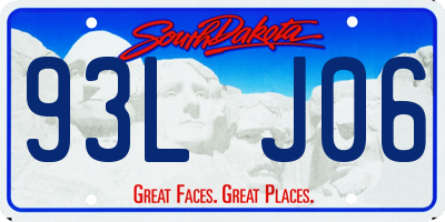 SD license plate 93LJ06