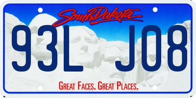 SD license plate 93LJ08