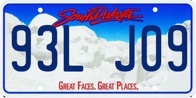 SD license plate 93LJ09