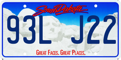 SD license plate 93LJ22