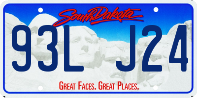 SD license plate 93LJ24