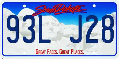 SD license plate 93LJ28