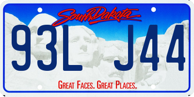 SD license plate 93LJ44