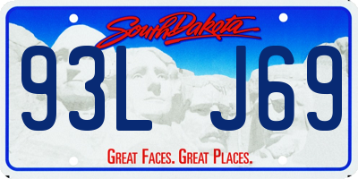 SD license plate 93LJ69