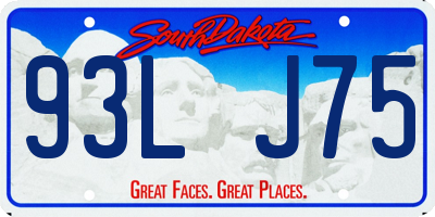 SD license plate 93LJ75