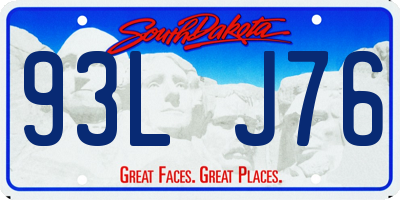 SD license plate 93LJ76