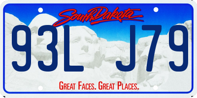 SD license plate 93LJ79