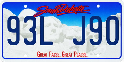 SD license plate 93LJ90