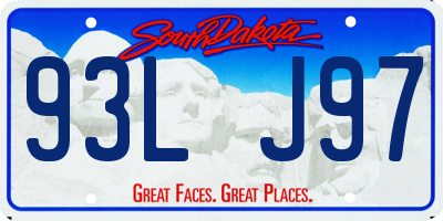 SD license plate 93LJ97