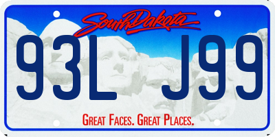 SD license plate 93LJ99