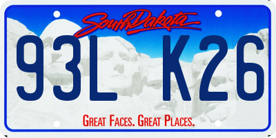 SD license plate 93LK26