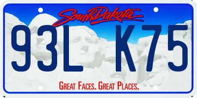 SD license plate 93LK75