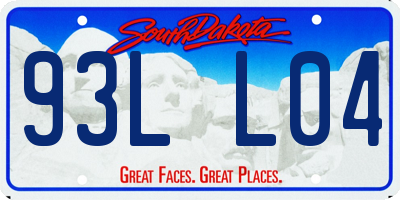 SD license plate 93LL04