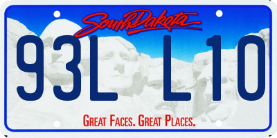 SD license plate 93LL10