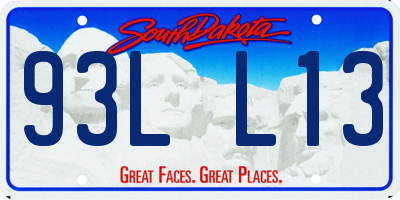 SD license plate 93LL13