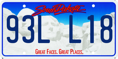 SD license plate 93LL18