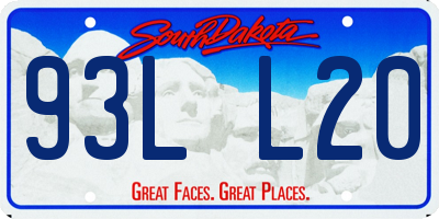 SD license plate 93LL20