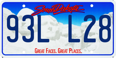 SD license plate 93LL28
