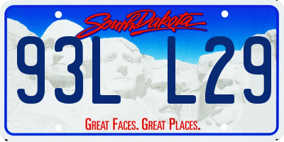 SD license plate 93LL29