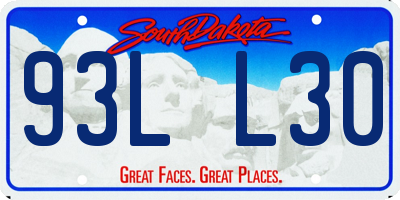 SD license plate 93LL30