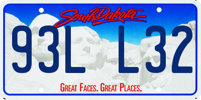 SD license plate 93LL32