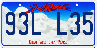 SD license plate 93LL35