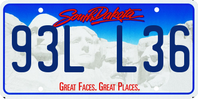 SD license plate 93LL36