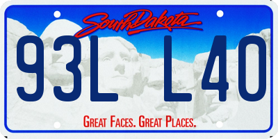 SD license plate 93LL40