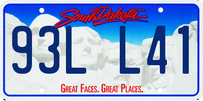 SD license plate 93LL41