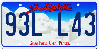 SD license plate 93LL43