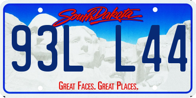 SD license plate 93LL44
