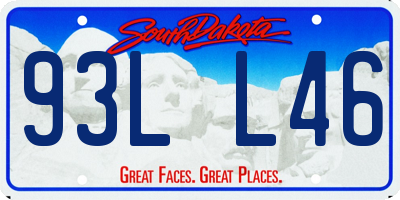 SD license plate 93LL46