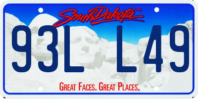 SD license plate 93LL49