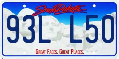 SD license plate 93LL50
