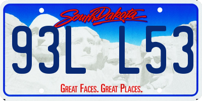 SD license plate 93LL53