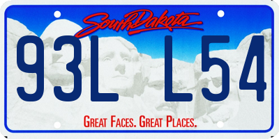SD license plate 93LL54