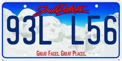 SD license plate 93LL56