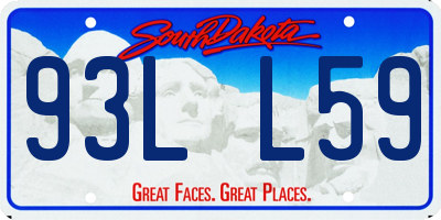 SD license plate 93LL59