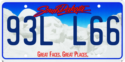 SD license plate 93LL66