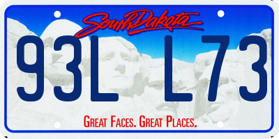 SD license plate 93LL73