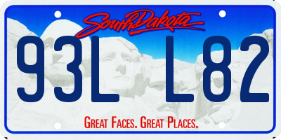 SD license plate 93LL82