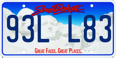 SD license plate 93LL83