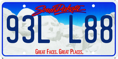 SD license plate 93LL88