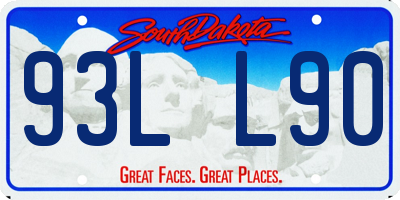 SD license plate 93LL90