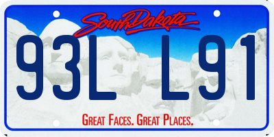SD license plate 93LL91