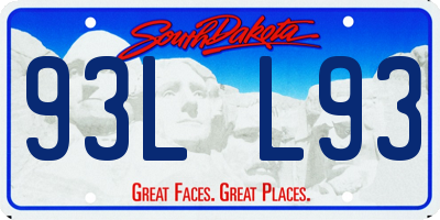 SD license plate 93LL93