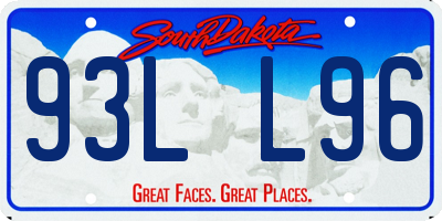 SD license plate 93LL96