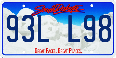 SD license plate 93LL98